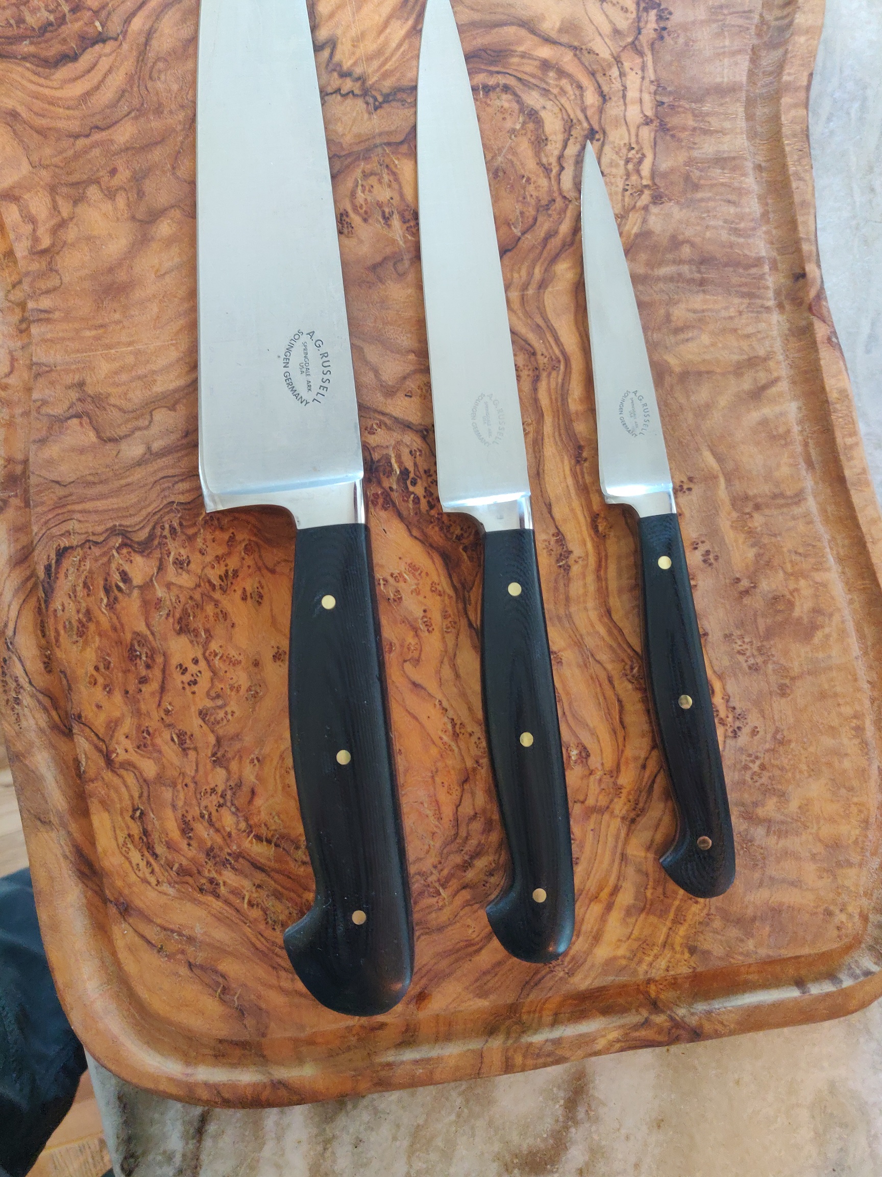 A.G. Russell Knife Block and Cutting Board