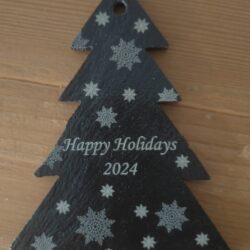 Slate Holiday Ornament Double sided