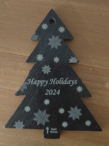 Slate Holiday Ornament Double sided